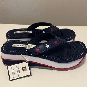 NWT Lower East Side “Americana” Platform Flip-Flops – Size 7, 2-Inch Heel
